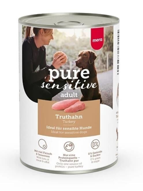 Mera Pure Sensitive Adult Hindili Yetişkin Köpek Konservesi 400 Gr