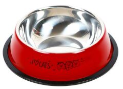 Petvoda Ozark “Renkli” Çelik Mama ve Su Kabı Kırmızı 15 cm - 8 Oz