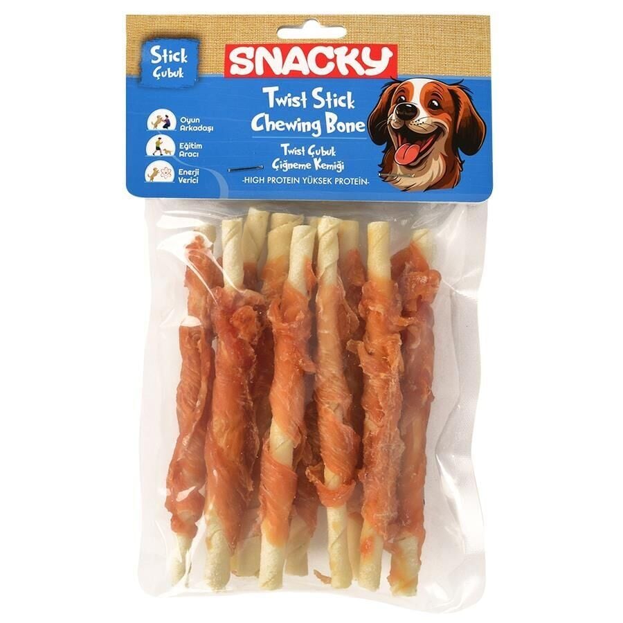 Snacky Tavuk Sargılı Çubuk Köpek Ödül 10'lu 100 Gr