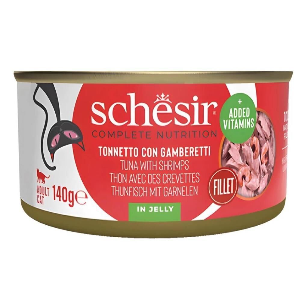 Schesir Ton Balığı ile Karidesli Jöle İçinde Kedi Konservesi 140g