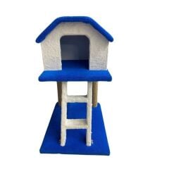 SB Pet Üç Katlı Merdivenli Kedi Evi Açık Mavi