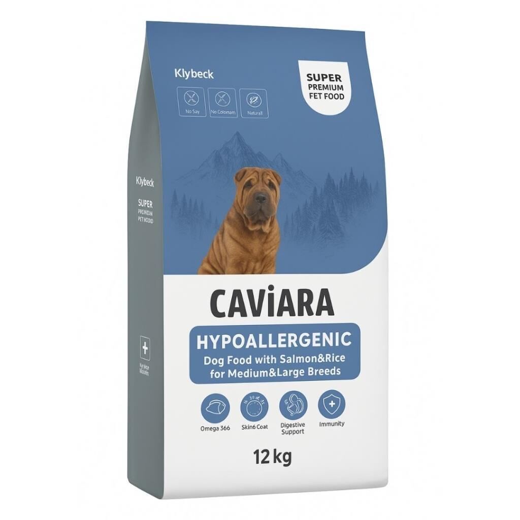 Caviara Hipoalerjenic Somonlu Ve Pirinçli Büyük Irk Köpek Maması 12 Kg