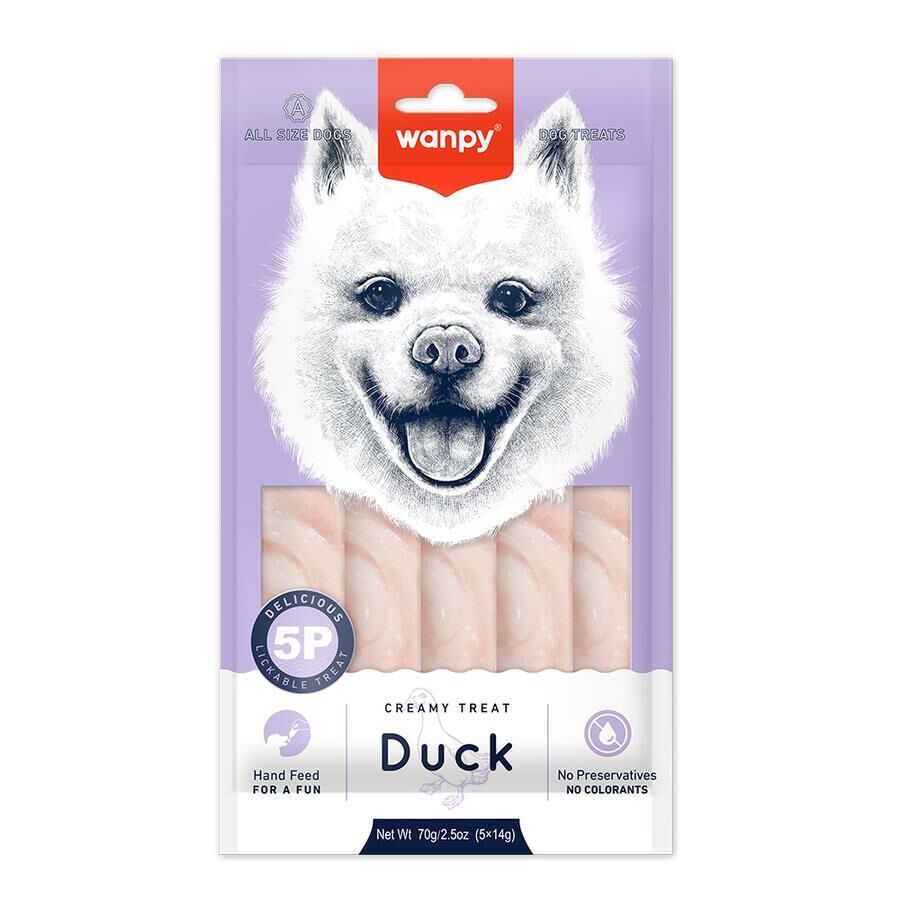 Wanpy Ördekli Krema Köpek Ödülü 5x14 Gr