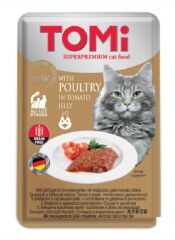 Tomi Pate Kümes Hayvanlı ve Domatesli Yetişkin Kedi Konservesi 100gr