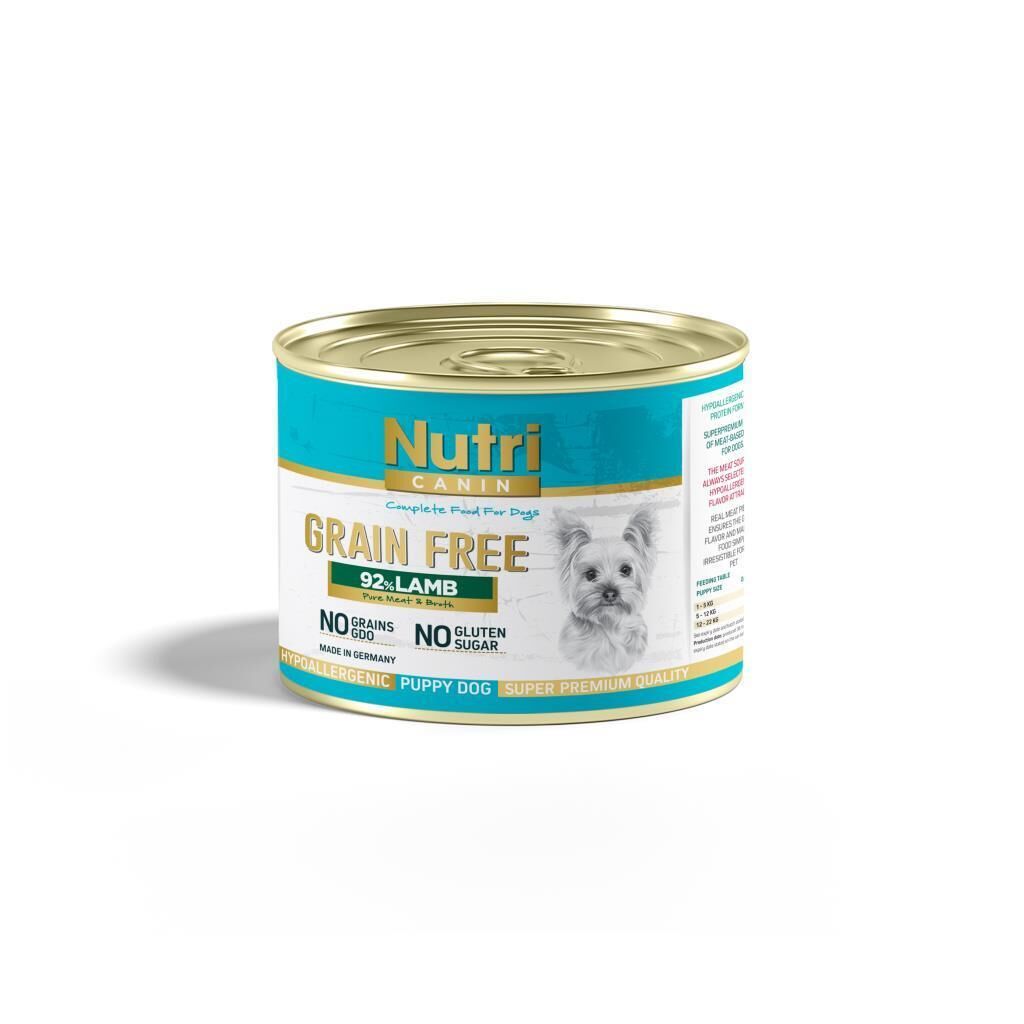 Nutri Canin Tahılsız Kuzu Etli Yaş Yavru Köpek Maması 200 gr