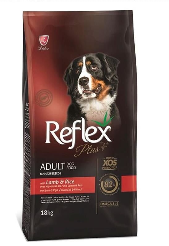 Reflex Plus Adult Lamb Büyük Irk Kuzu Pirinç Yetişkin Köpek Maması 18 Kg