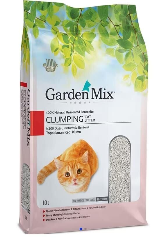 Gardenmix Parfümsüz İnce Taneli Kedi Kumu 10L