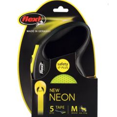 Flexi New Neon M 5M Şerit Köpek Gezdirme Tasması