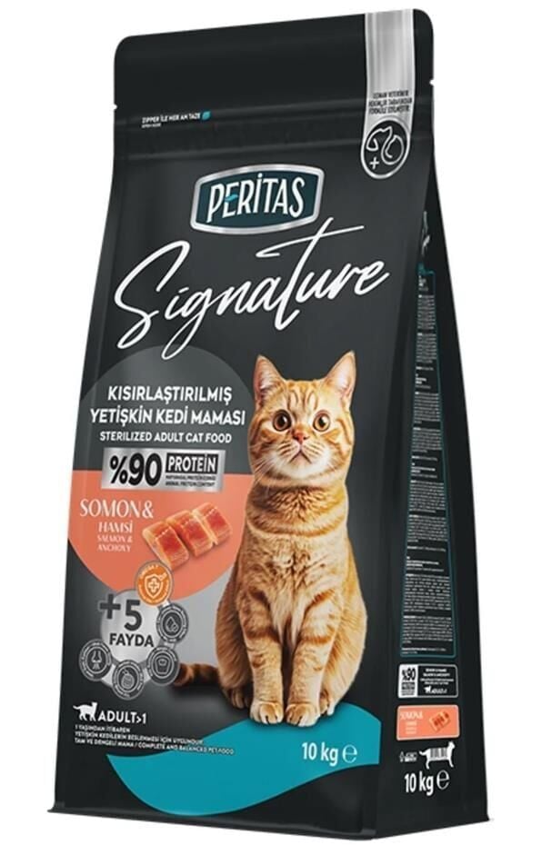 Peritas Signature Somonlu Kısırlaştırılmış Yetişkin Kedi Maması 10 kg