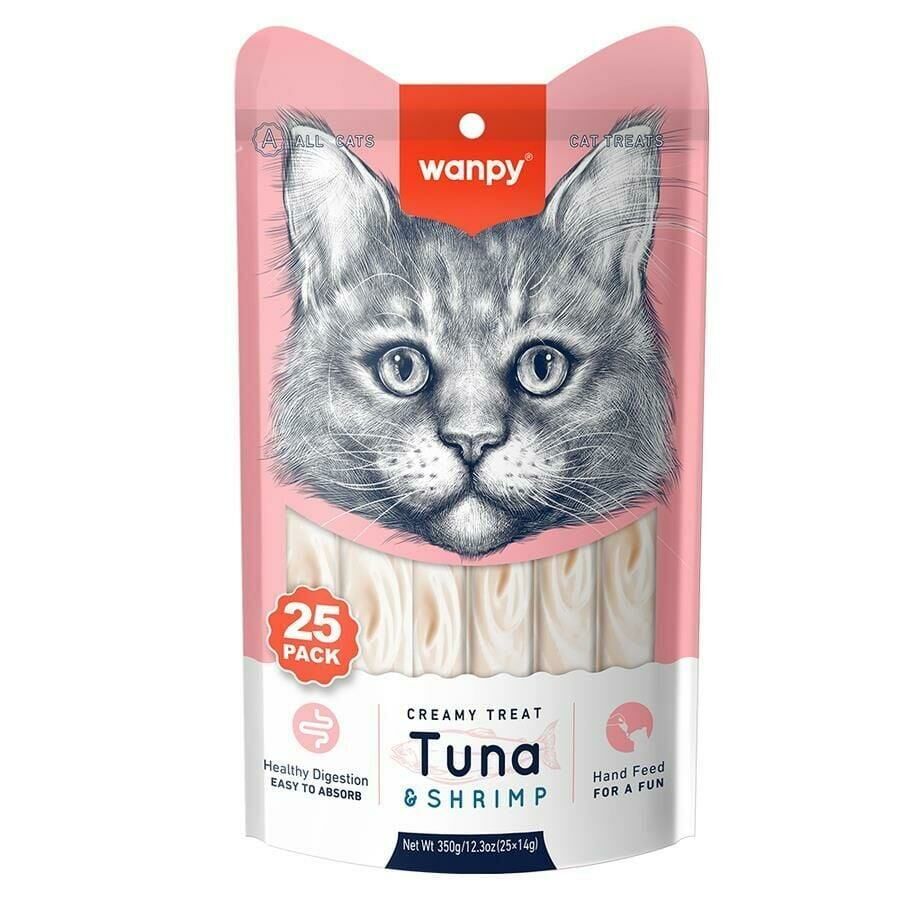 Wanpy Ton Balıklı ve Karidesli Krema Kedi Ödülü 25x14gr