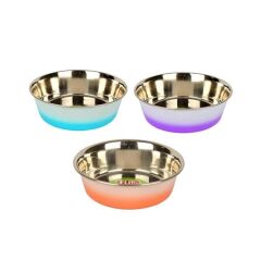 Flip Çift Renkli Çelik Mama Kabı 11 cm