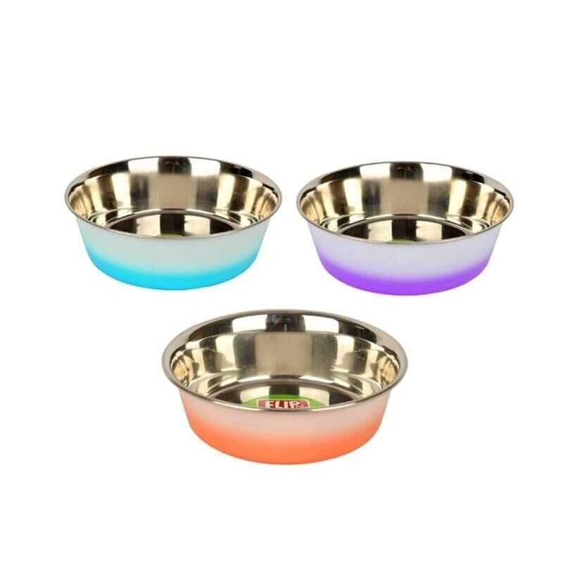 Flip Çift Renkli Çelik Mama Kabı 13 cm