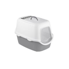Stefanplast Cathy Filter Kapali Kedi Tuvaleti Gri 56x40x40 Cm