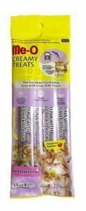 Me-O Creamy Treats Kitten Ton Balığı ve Keçi Sütlü Yavru Kedi Ödülü 4x15gr