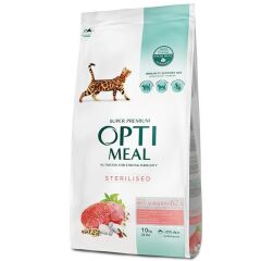 Optimeal Dana Etli ve Sorgumlu Kısırlaştırılmış Kedi Maması 10kg