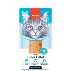 Wanpy %100 Doğal Bütün Ton Balığı Fileto Kedi Ödül Maması 25 Gr