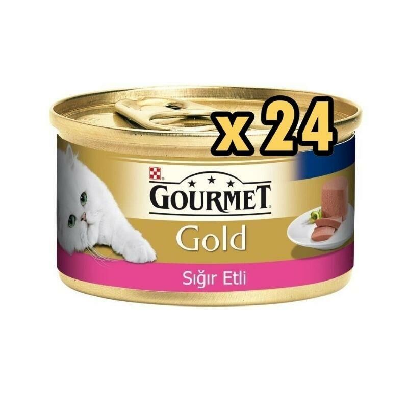 Gourmet Gold Sığır Etli Kıyılmış Kedi Konservesi 85 gr 24'lü Paket