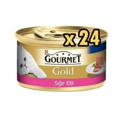Gourmet Gold Sığır Etli Kıyılmış Kedi Konservesi 85 gr 24'lü Paket