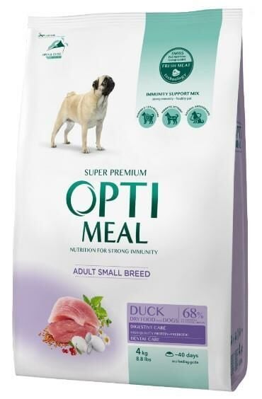 Optimeal Ördek Etli ve Esmer Pirinçli Küçük Irk Yetişkin Köpek Maması 4kg