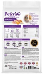 Petiva Kısırlaştırılmış Yetişkin Kediler İçin Balık Etli Kuru Kedi Maması 1,5 Kg