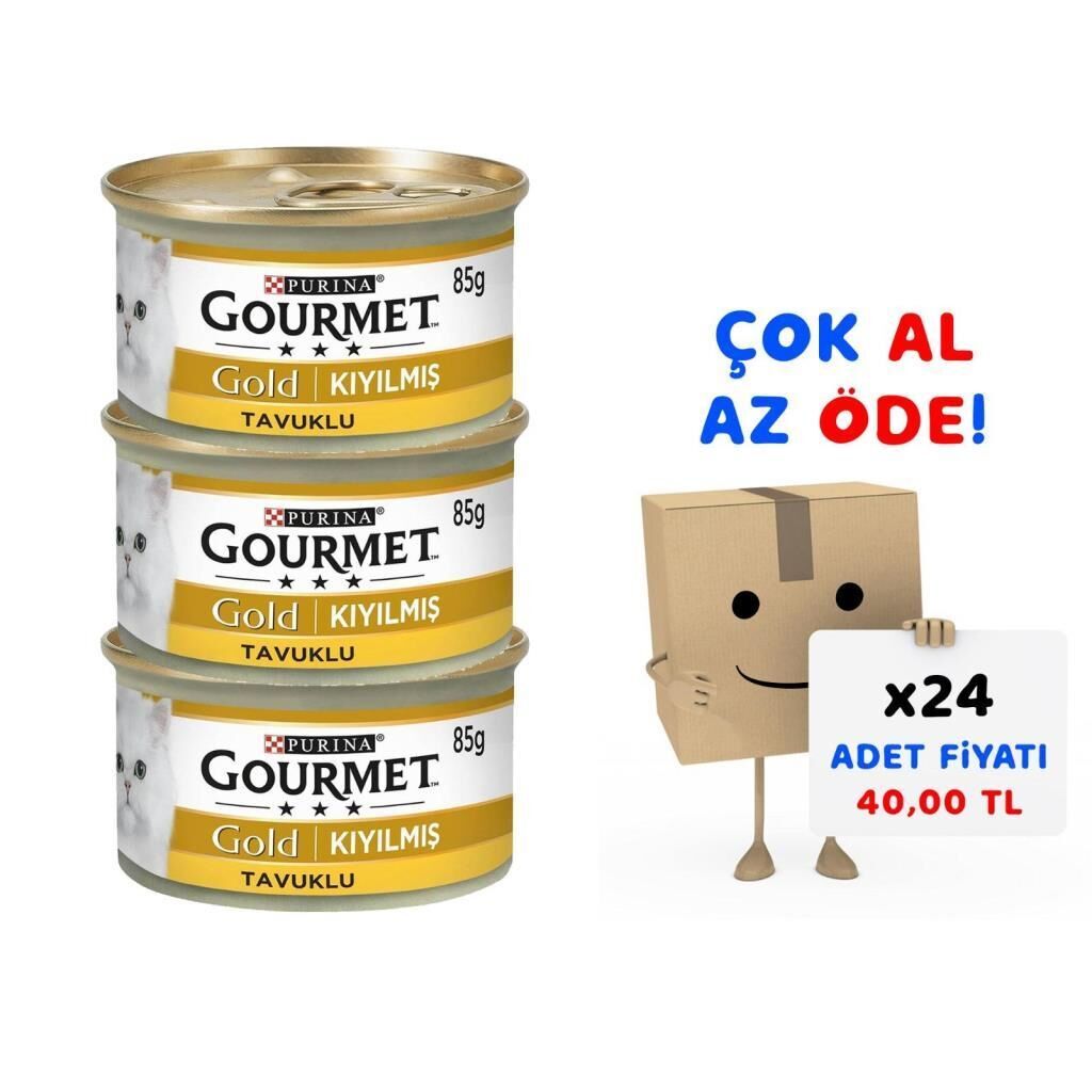 Gourmet Gold Tavuklu Kıyılmış Kedi Konservesi 85 Gr 24'lü Paket