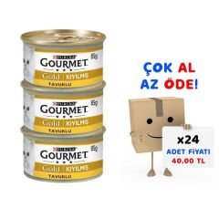 Gourmet Gold Tavuklu Kıyılmış Kedi Konservesi 85 Gr 24'lü Paket