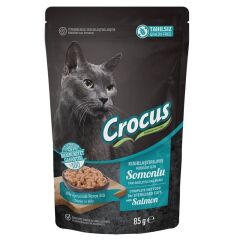 Crocus Tahılsız Kısırlaştırılmış Kedi Somonlu Pouch Jöleli Yaş Mama 85 G