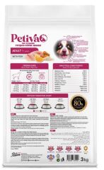 Petiva Yetişkin Köpekler İçin Balık Etli Kuru Köpek Maması 3 Kg