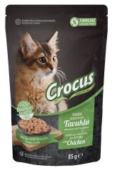 Crocus Tahılsız Kedi Tavuklu Pouch Jöleli Yaş Mama 85 G