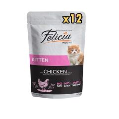 Felicia Tahılsız Yavru Tavuklu Yaş Kedi Maması 85 gr 12'li Paket