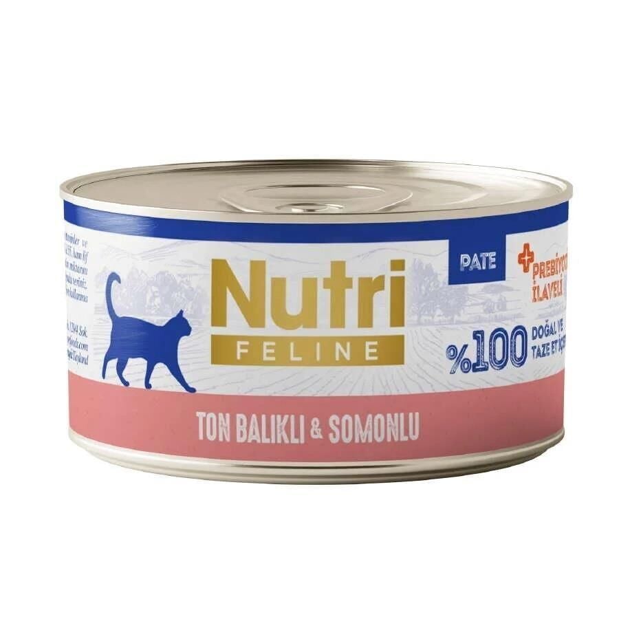 Nutri Feline Ton Balıklı ve Somonlu Tahılsız Kedi Konservesi  70 Gr