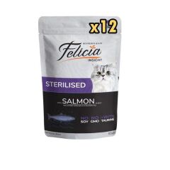 Felicia Tahılsız Sterilised Kısırlaştırılmış Somonlu Yaş Kedi Maması 85 gr 12'li Paket