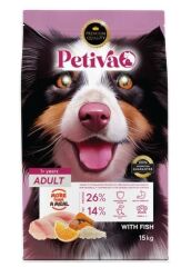 Petiva Yetişkin Köpekler İçin Balık Etli Kuru Köpek Maması 15 Kg