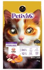 Petiva Kısırlaştırılmış Yetişkin Kediler İçin Kuzu Etli Kuru Kedi Maması 7 Kg