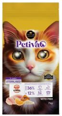 Petiva Kısırlaştırılmış Yetişkin Kediler İçin Balık Etli Kuru Kedi Maması 7 Kg