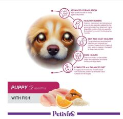 Petiva Yavru Köpekler İçin Balık Etli Kuru Köpek Maması 15 Kg