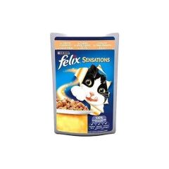 Felix Pouch Sensations Jellies Somon ve Karidesli Yaş Kedi Maması 85 Gr 26'lı Paket