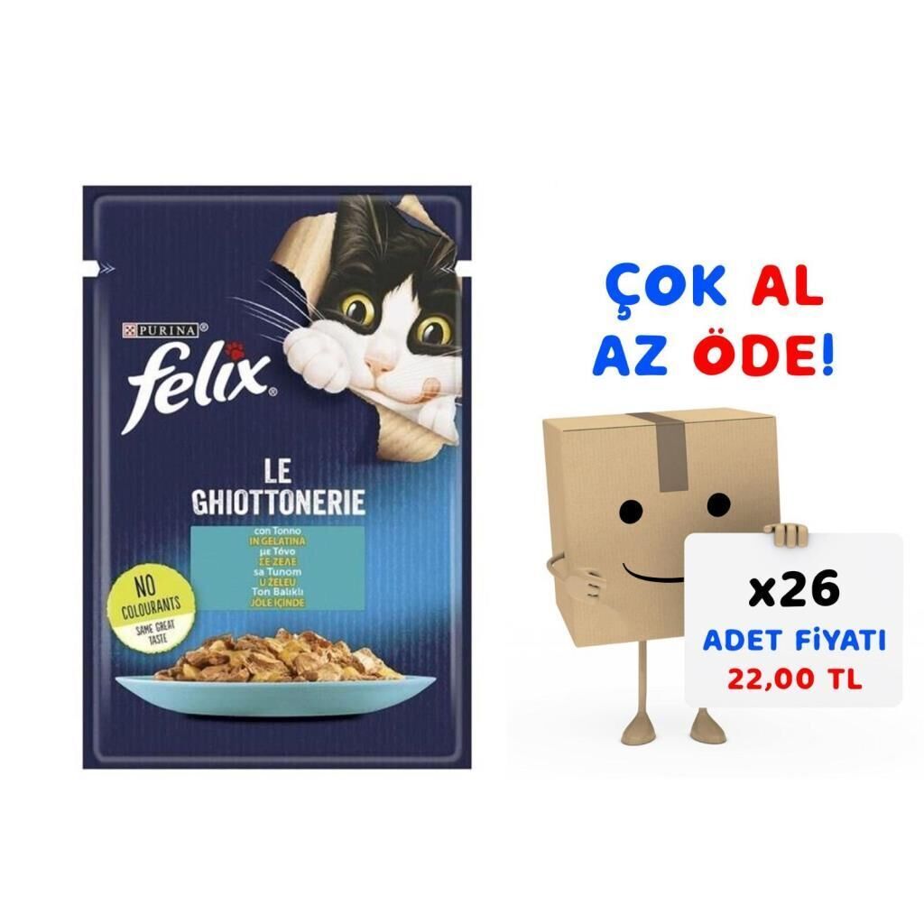 Felix Ton Balıklı Kedi Yaş Maması 85 Gr 26'lı Paket