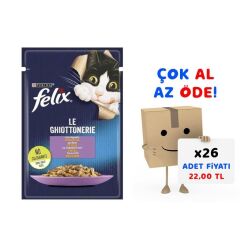 Felix Kuzu Etli Kedi Yaş Maması 85 Gr 26'lı Paket