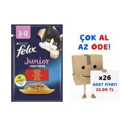 Felix Sığır Etli Yavru Kedi Yaş Maması 85 Gr 26'lı Paket
