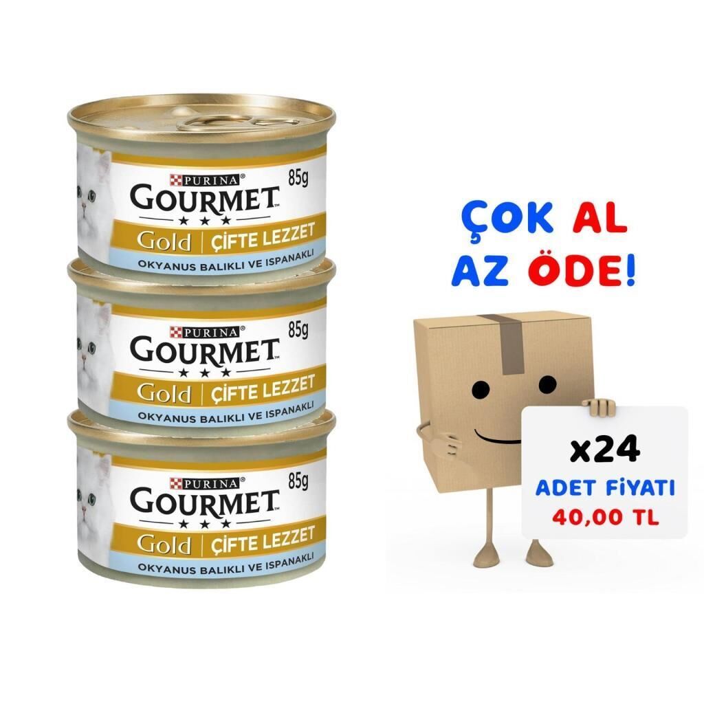 Gourmet Gold Okyanus Balıklı Ve Sebzeli Kedi Konservesi 85 gr 24'lü Paket