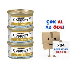Gourmet Gold Okyanus Balıklı Ve Sebzeli Kedi Konservesi 85 gr 24'lü Paket
