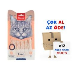 Wanpy Ton Balığı&Somon 5x14 gr Likit Kedi Ödülü 12'li Paket
