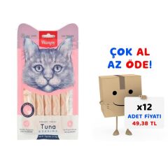 Wanpy Ton Balığı Karides 5x14 gr Likit Kedi Ödülü 12'li Paket