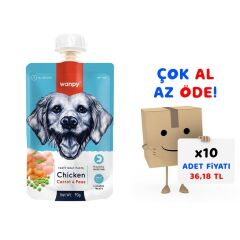 Wanpy Taze Tavuklu&Havuçlu Köpek Et Ezmesi 90 gr 10'lu Paket