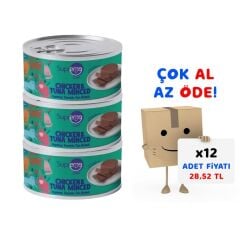 Supreme Cat Kıyılmış Tavuklu ve Ton Balıklı Yaş Kedi Maması 85 Gr 12'li Paket