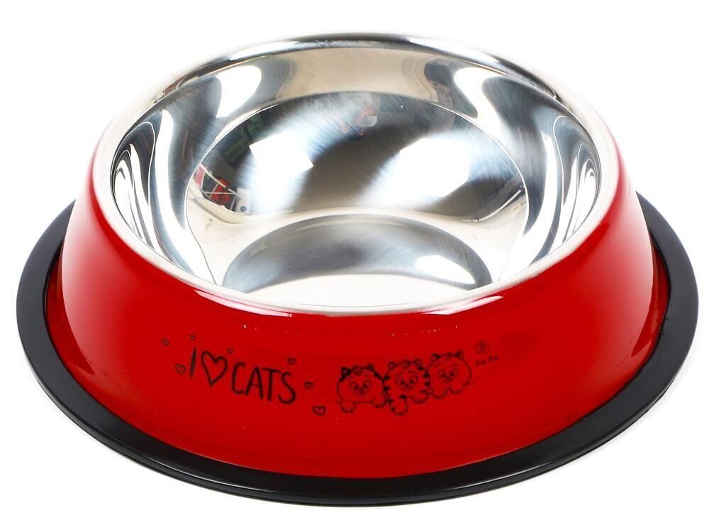 Petvoda Ozark “Renkli” Çelik Mama ve Su Kabı Kırmızı 26 cm - 24 Oz