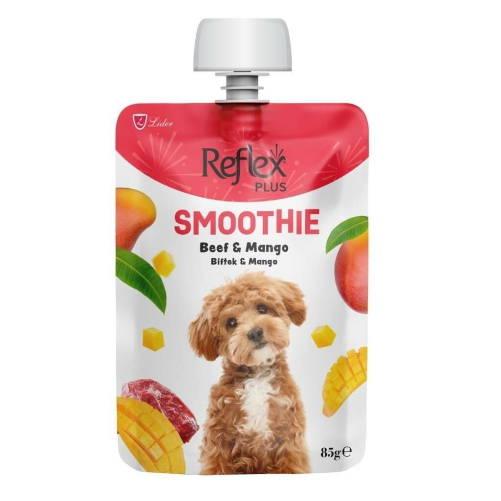 Reflex Plus Smoothie Biftekli ve Mangolu Likit Köpek Ödülü 85 Gr