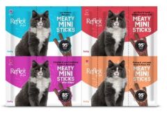 Reflex Plus Mini Mix Somonlu Kuzu Etli Biftekli Kisir Tavuk Kedi Ödülleri 20 x 2 Gr