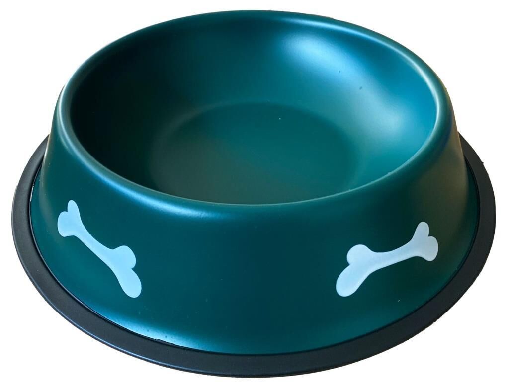 Petvoda Ozark “Mat Renkli” Çelik Mama ve Su Kabı Yeşil 18 cm - 12 Oz